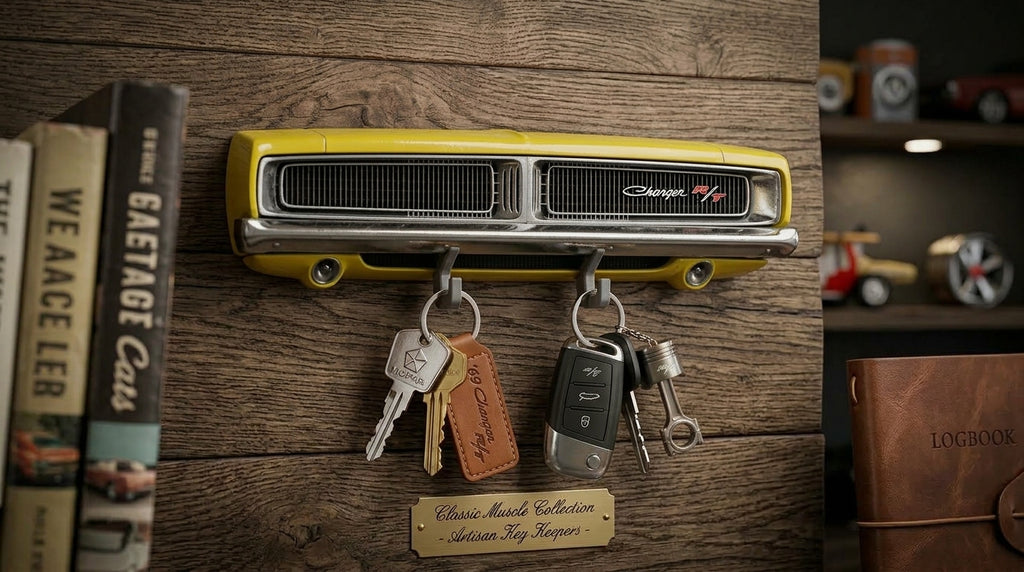 Porta llaves Dodge Charger amarillo
