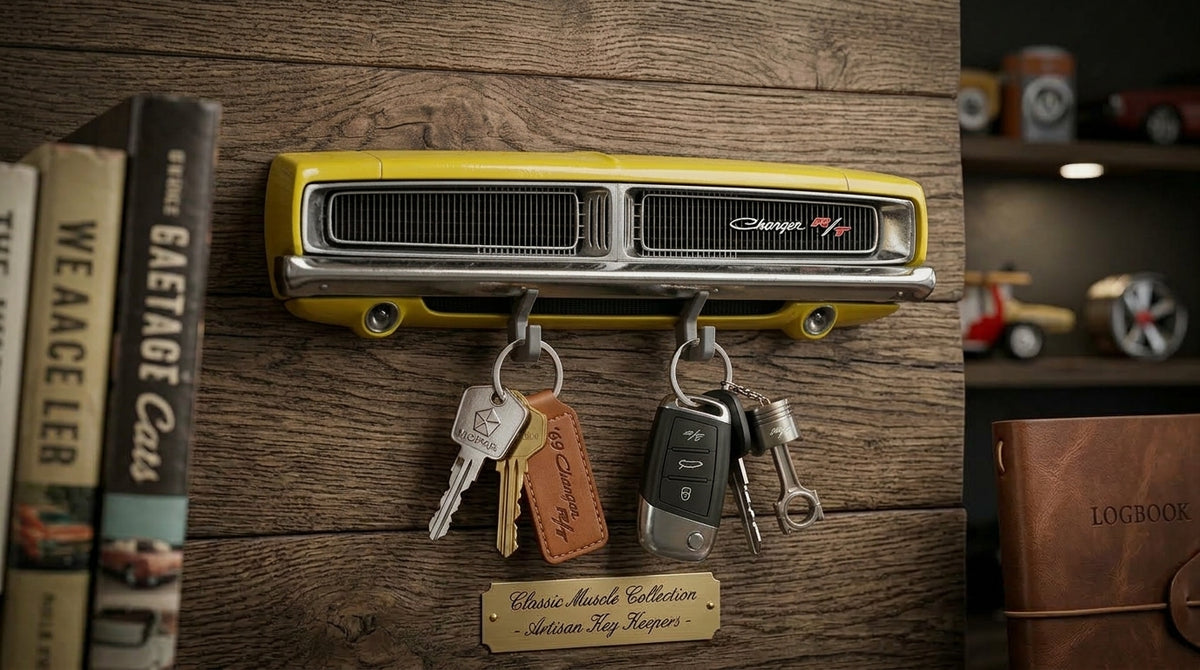 Porta llaves Dodge Charger amarillo